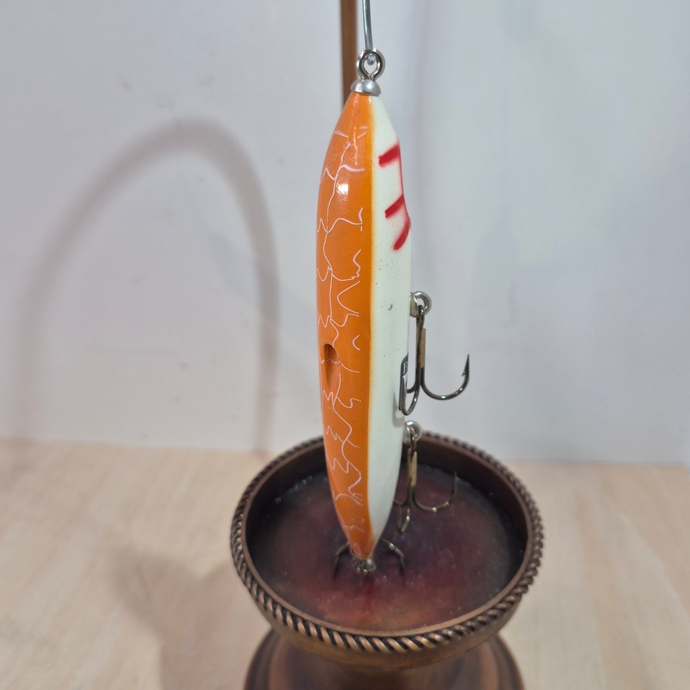 BASS Limited Edition Eureka Wiggler Fishing Lure Orange White 1914 Replica Box‎